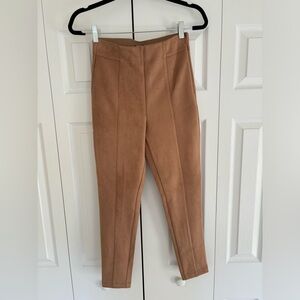 BNWT Ann Taylor Brown Suede Leggings